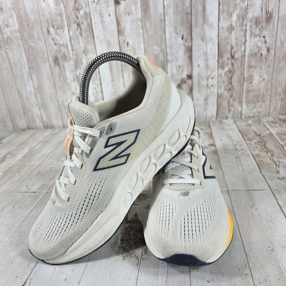 New Balance Fresh Foam 520 v8 Womens Running Shoes Cream Navy Orange W520LG8 7.5